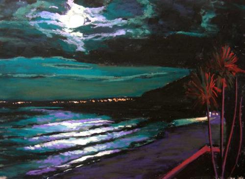 Porthminster beach - a moonlit night