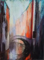 Venice side canal and bridge